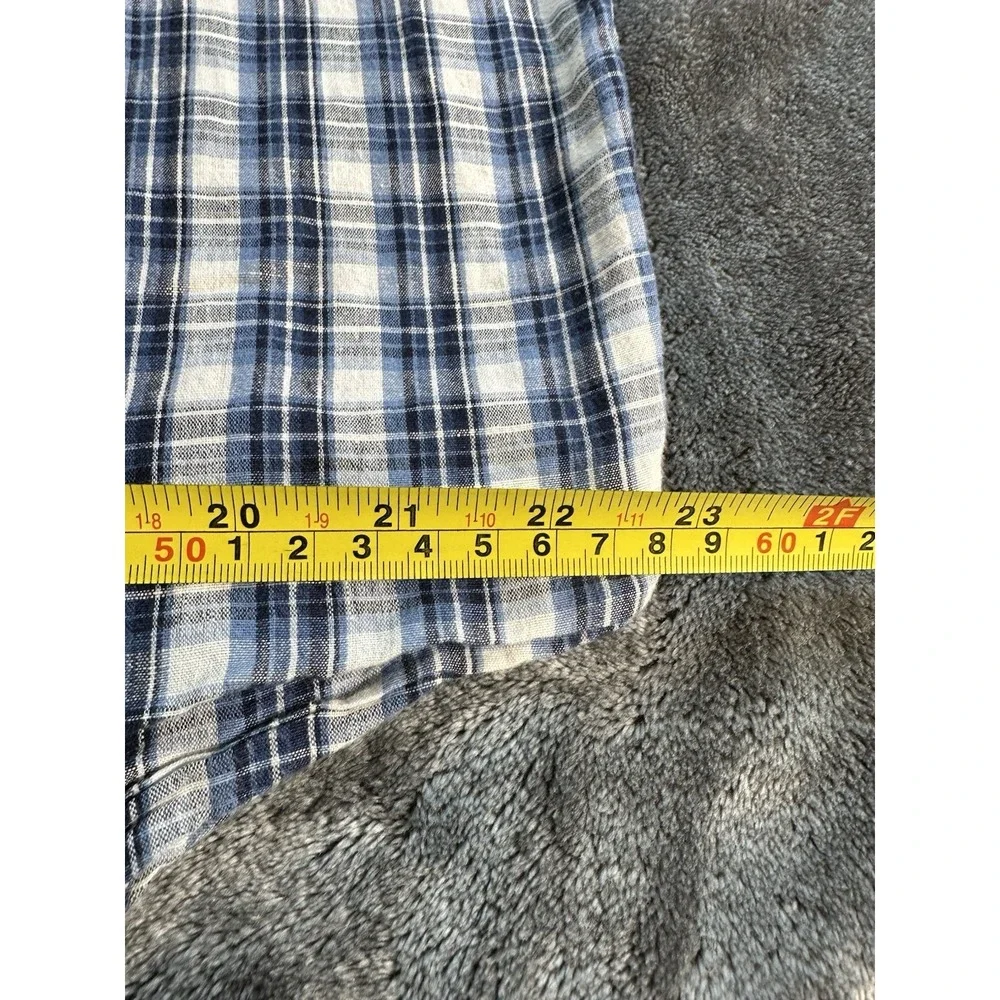 Polo Ralph Lauren Linen Double Pocket Linen Mens LARGE ‎ Tattersall
